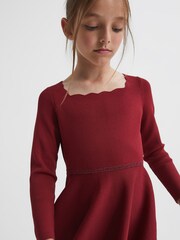 Reiss Berry Marnie Square Neck Knitted Dress - Image 4 of 7