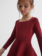 Reiss Berry Marnie Square Neck Knitted Dress - Image 6 of 7