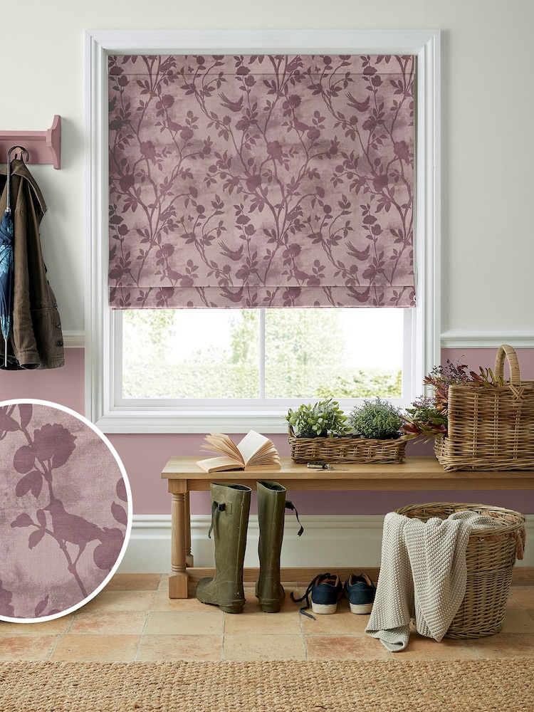 Laura Ashley Purple Eglantine Made To Measure Roman Blinds - Image 1 of 6