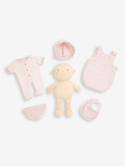 JoJo Maman Bébé Pink Rosie Baby Doll Set - Image 6 of 9