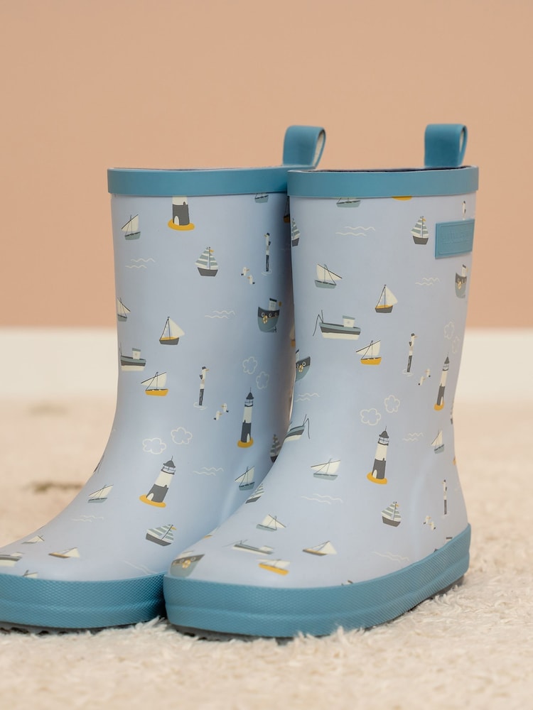 Little Dutch Blue Rainboots Sailors Bay 24/25 - Image 2 of 3