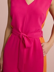 Pink und Orange - Overall mit Bahnendesign und Gürtel - Bild 4 von 4