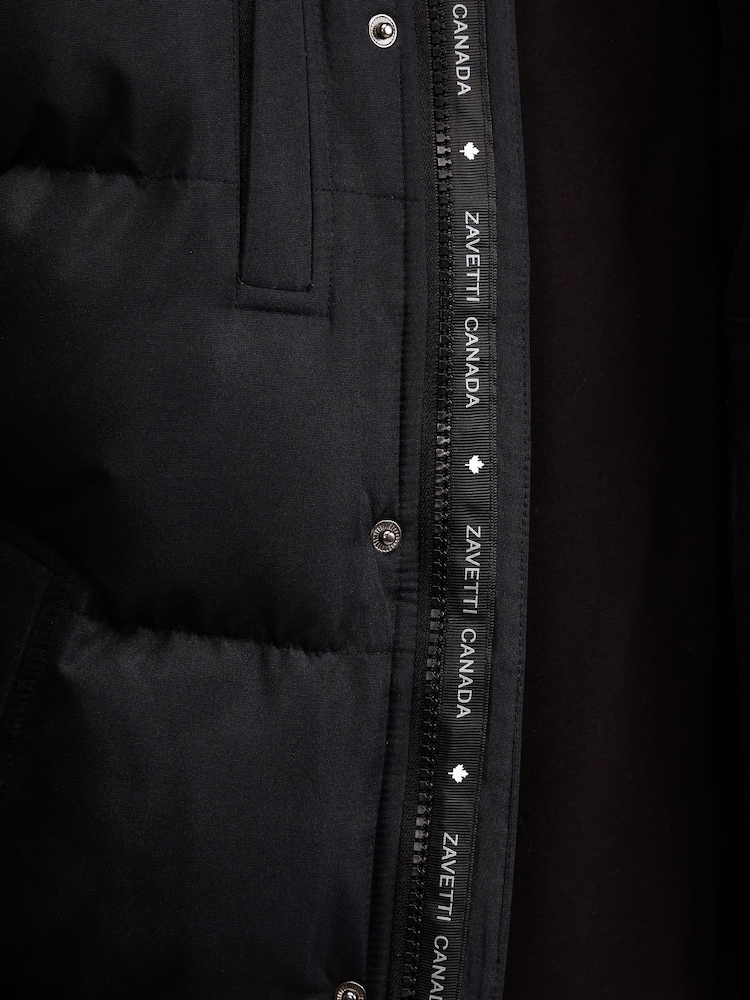 Zavetti Canada Mens Oshawa 2.0 Puffer Parka Jacket with Detachable Faux Fur - Image 6 of 7