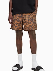 AllSaints Brown Chita Swim Shorts - Image 1 of 6