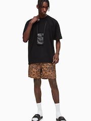 AllSaints Brown Chita Swim Shorts - Image 3 of 6