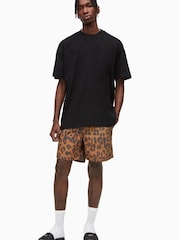 AllSaints Brown Chita Swim Shorts - Image 4 of 6