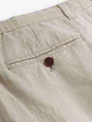 Stone Natural Signature Leomaster Italian Delave Linen Drawstring Trousers - Image 8 of 10