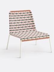 La Redoute Intérieurs Pink Green Velrose Low Garden Chair - Image 3 of 5