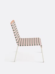 La Redoute Intérieurs Pink Green Velrose Low Garden Chair - Image 4 of 5
