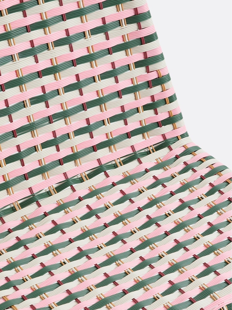 La Redoute Intérieurs Pink Green Velrose Low Garden Chair - Image 5 of 5 La Redoute Intérieurs Pink Green Velrose Low Garden Chair - Image 5 of 5