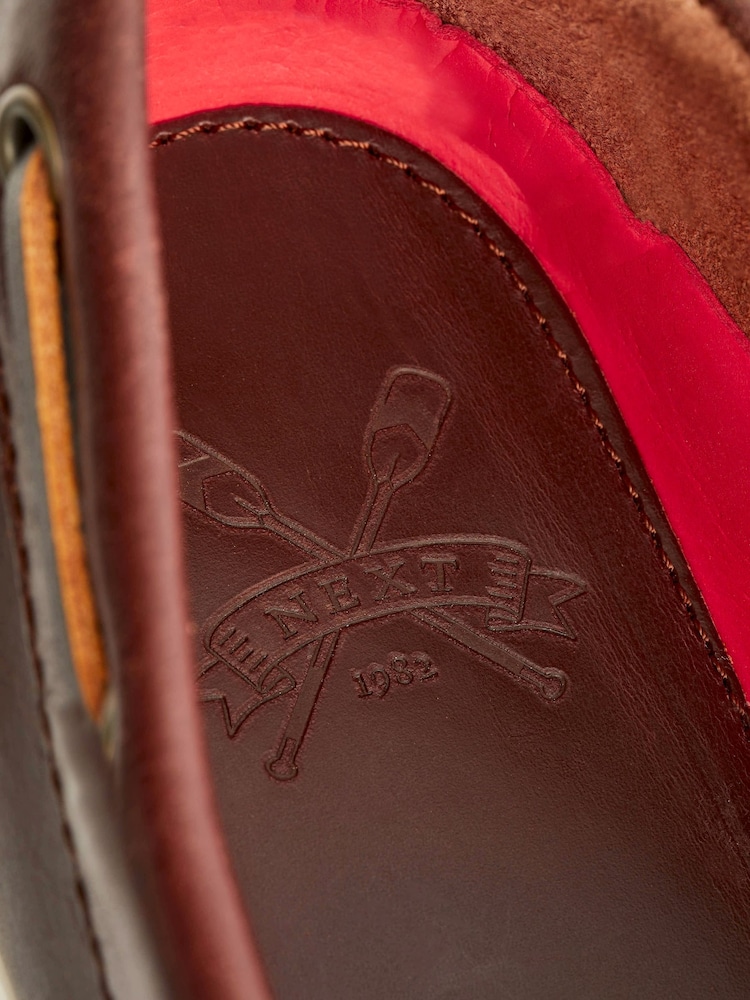 Chestnut Brown Classic Leather Boat Shoes - Image 7 of 7