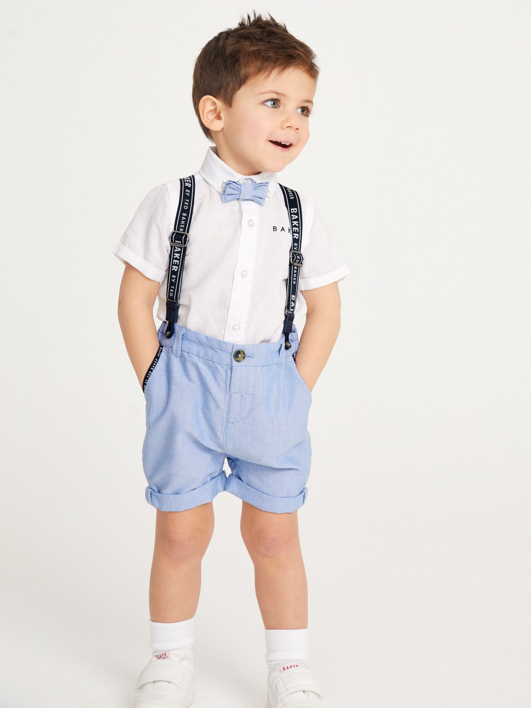 Buy Baker by Ted Baker Navy 100 Cotton Shirt Shorts and Braces Set from Next Luxembourg