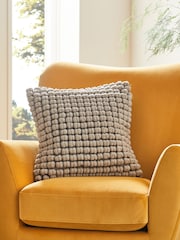 Grey 43 x 43cm Global Bobble Cushion - Image 1 of 6