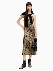AllSaints Black Hera Leppo 2-In-1 Dress - Image 3 of 8
