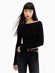 AllSaints Black Hera Leppo 2-In-1 Dress - Image 5 of 8