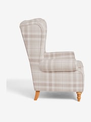 Versatile Check Nevis Light Natural Grande Sherlock Highback Armchair - Image 7 of 10