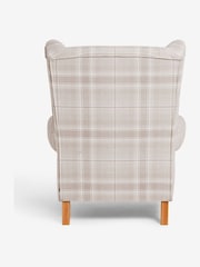 Versatile Check Nevis Light Natural Grande Sherlock Highback Armchair - Image 8 of 10