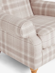 Versatile Check Nevis Light Natural Grande Sherlock Highback Armchair - Image 9 of 10