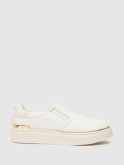 Schuh Neve Hardware White Slip Ons - Image 1 of 4
