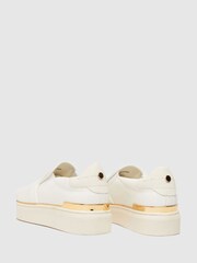 Schuh Neve Hardware White Slip Ons - Image 3 of 4
