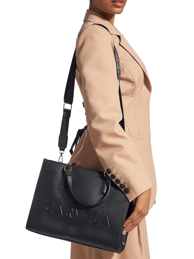 črna - Carvela Torba Frame Midi Totes - Slika 5 iz 5