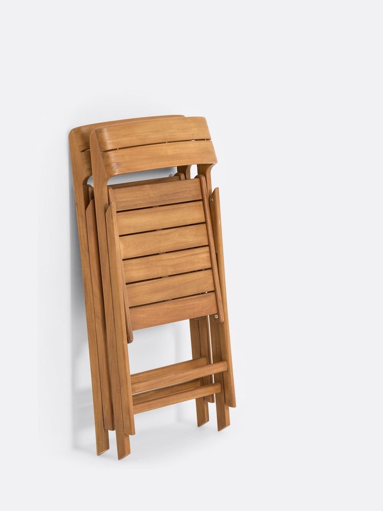 La Redoute Intérieurs Set of 2 Acacia Tikao Solid Acacia Folding Garden Chairs - Image 1 of 4 La Redoute Intérieurs Set of 2 Acacia Tikao Solid Acacia Folding Garden Chairs - Image 1 of 4