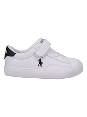 Polo Ralph Lauren White/Blue Polo Ralph Lauren Kids Theron Velcro Trainers - Image 1 of 5
