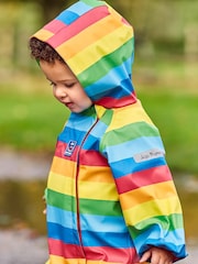 JoJo Maman Bébé Multi Rainbow Lined Waterproof Puddle Suit - Image 3 of 7