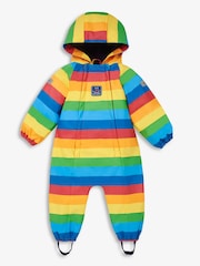 JoJo Maman Bébé Multi Rainbow Lined Waterproof Puddle Suit - Image 4 of 7