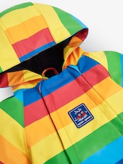 JoJo Maman Bébé Multi Rainbow Lined Waterproof Puddle Suit - Image 5 of 7