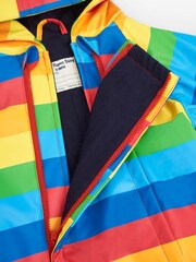 JoJo Maman Bébé Multi Rainbow Lined Waterproof Puddle Suit - Image 6 of 7