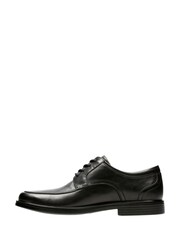 Clarks Black Wide Fit (G) Leather Un Aldric Park Shoes - Image 2 of 7
