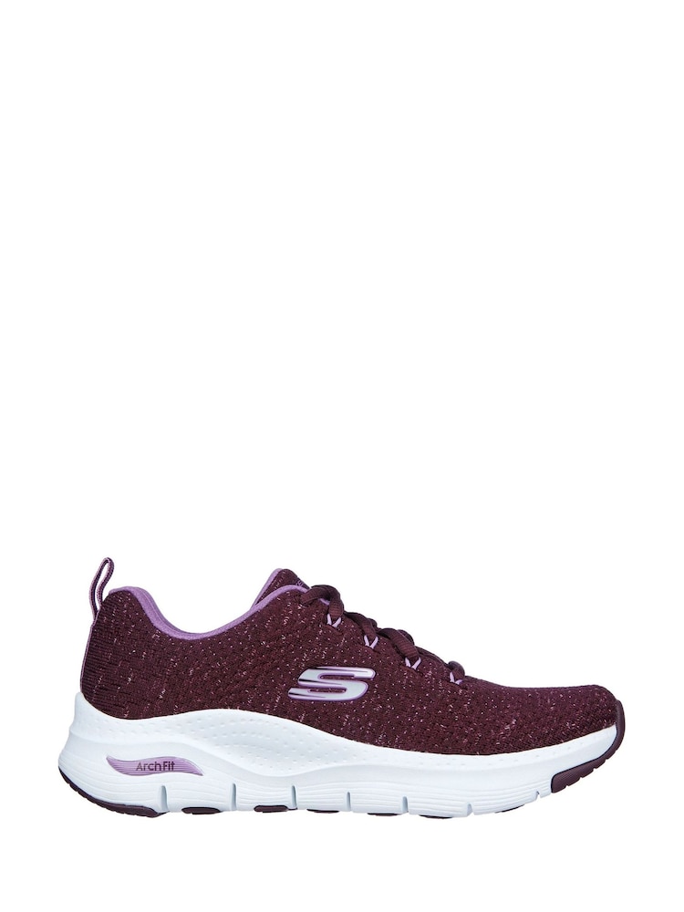 Skechers Purple Arch Fit Glee For All Womens Trainers - Image 1 of 2 Skechers Purple Arch Fit Glee For All Womens Trainers - Image 1 of 2