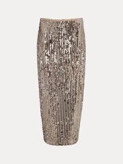 Phase Eight Natural Metallics Milani Sequin Pencil Midi Skirt - Image 6 of 6