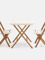 La Redoute Intérieurs 3 Piece Pebble Dudena Foldable Garden Set in Acacia - Image 1 of 7