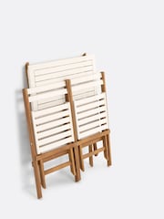 La Redoute Intérieurs 3 Piece Pebble Dudena Foldable Garden Set in Acacia - Image 5 of 7