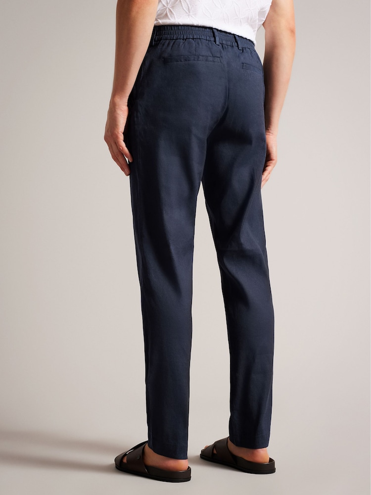 Ted Baker Kimmel Linen Blend Half Elasticated Trousers - Image 2 of 4