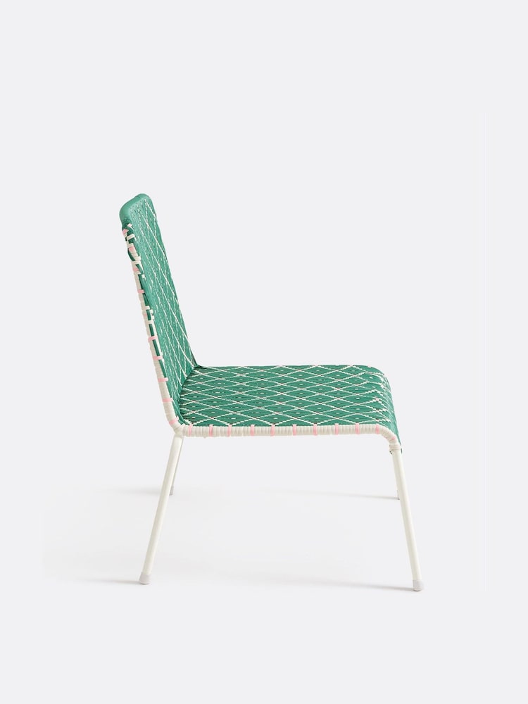 La Redoute Intérieurs Green Pink Velrose Low Garden Chair - Image 2 of 4 La Redoute Intérieurs Green Pink Velrose Low Garden Chair - Image 2 of 4