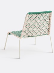 La Redoute Intérieurs Green Pink Velrose Low Garden Chair - Image 3 of 4