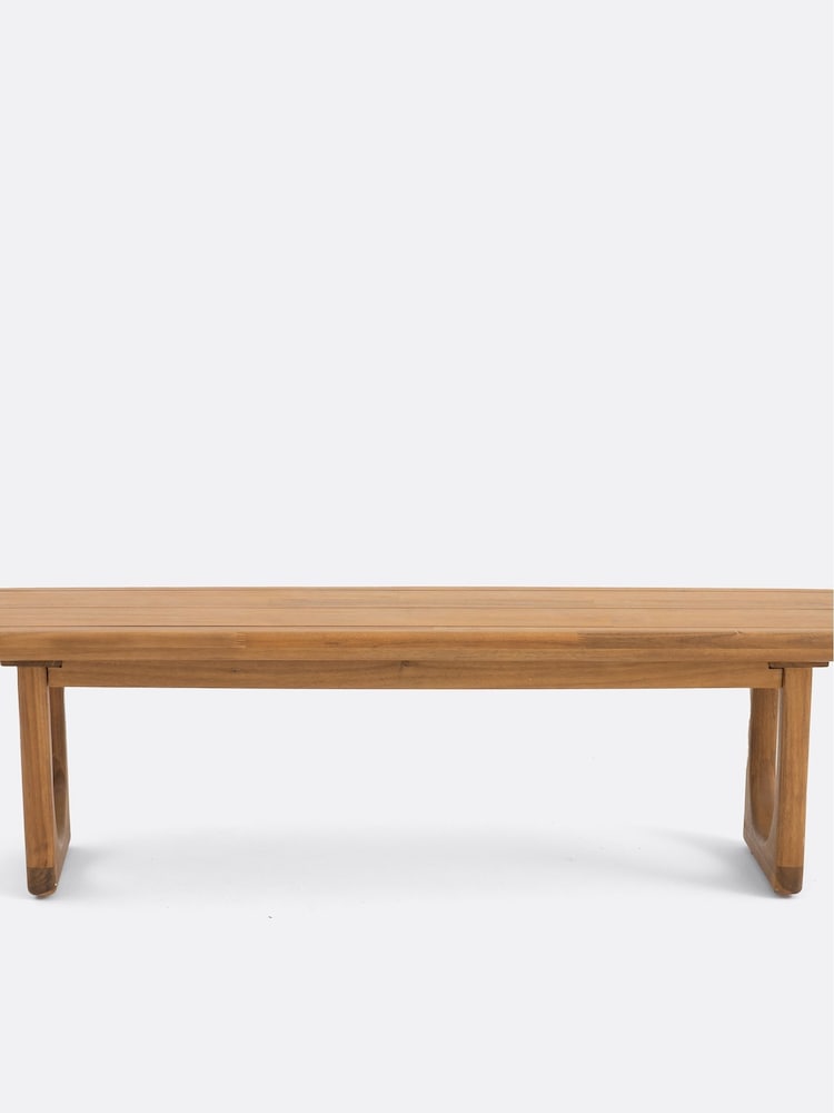 La Redoute Intérieurs Acacia Douve Outdoor Dining Bench in Solid Acacia - Image 2 of 4 La Redoute Intérieurs Acacia Douve Outdoor Dining Bench in Solid Acacia - Image 2 of 4