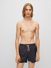 HUGO Black Haiti Swim Shorts - Image 1 of 4