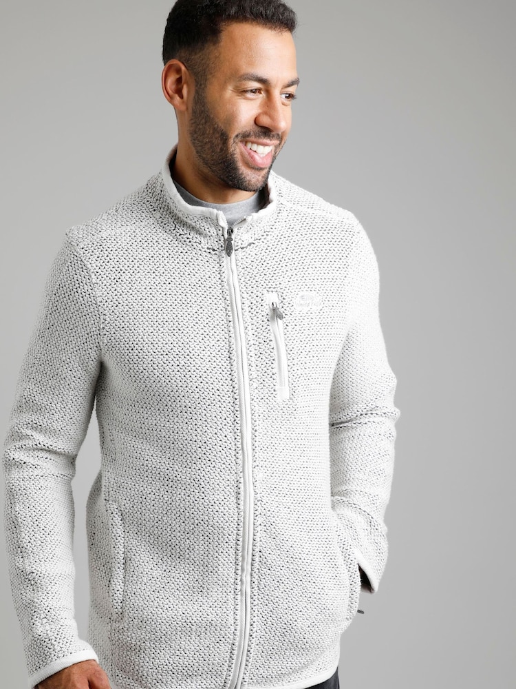 Weird Fish Cream Transom Full Zip Eco Macaroni Fleece - Image 1 of 6