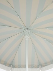 La Redoute Intérieurs Striped Print Valera Fringed Fabric Parasol with Flowers - Image 5 of 6