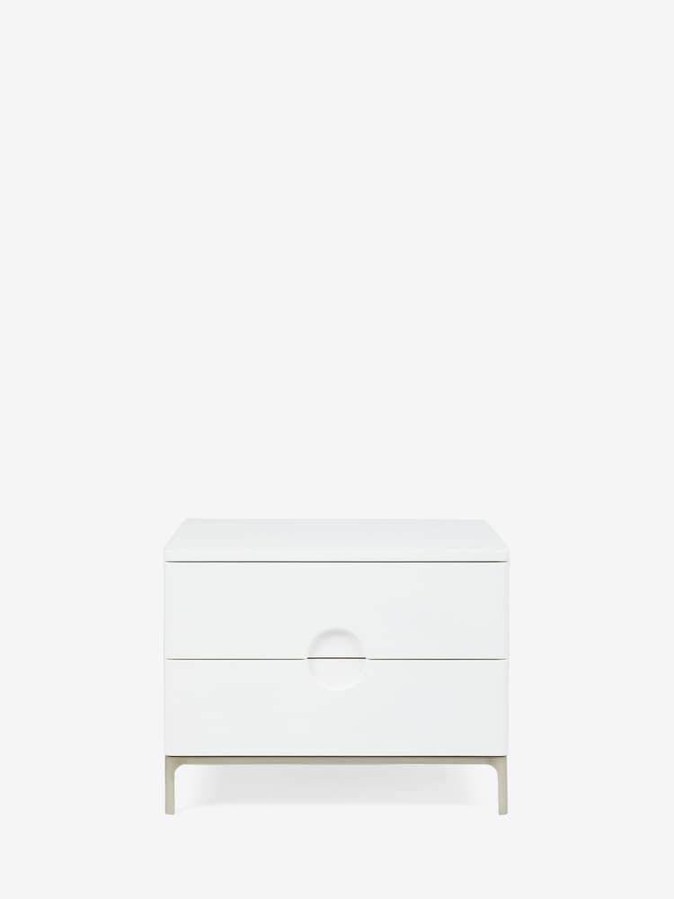 Jasper Conran London White Bray Bedside Table - Image 2 of 9