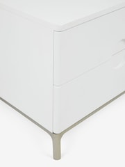 Jasper Conran London White Bray Bedside Table - Image 9 of 9