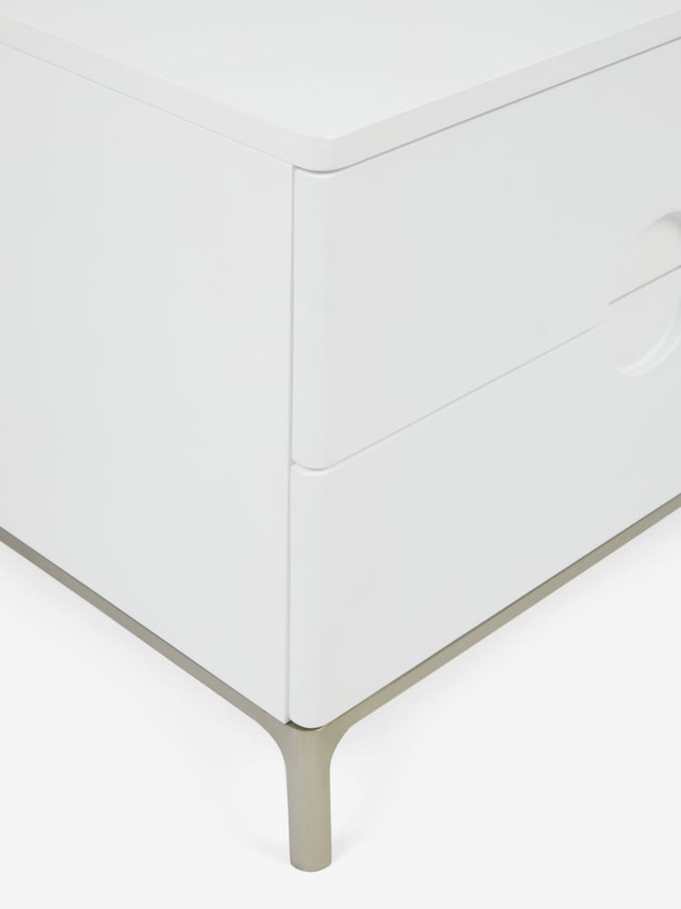 Jasper Conran London White Bray Bedside Table - Image 9 of 9