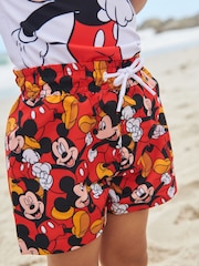 Mickey Mouse Red 2 Piece Sunsafe Top And Shorts Set (3mths-7yrs) - Image 2 of 7