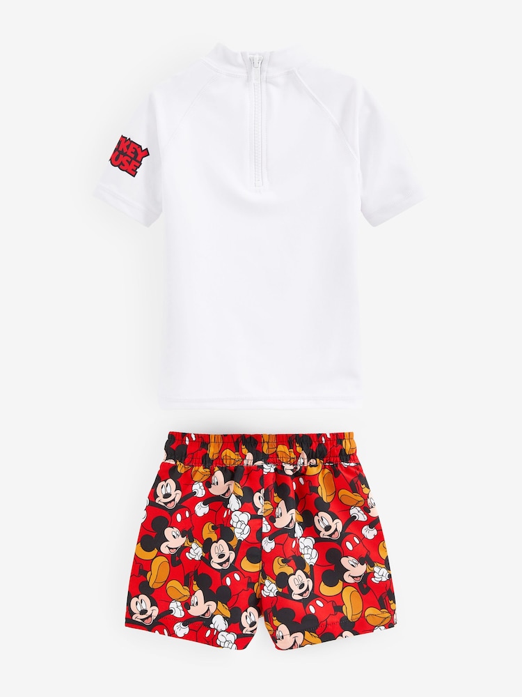 Mickey Mouse Red 2 Piece Sunsafe Top And Shorts Set (3mths-7yrs) - Image 7 of 7