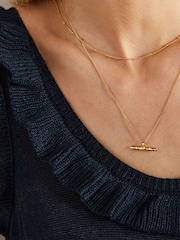 Boden Blue Frill Neck Knitted Midi Dress - Image 5 of 7