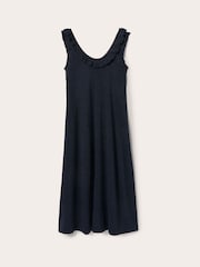 Boden Blue Frill Neck Knitted Midi Dress - Image 7 of 7